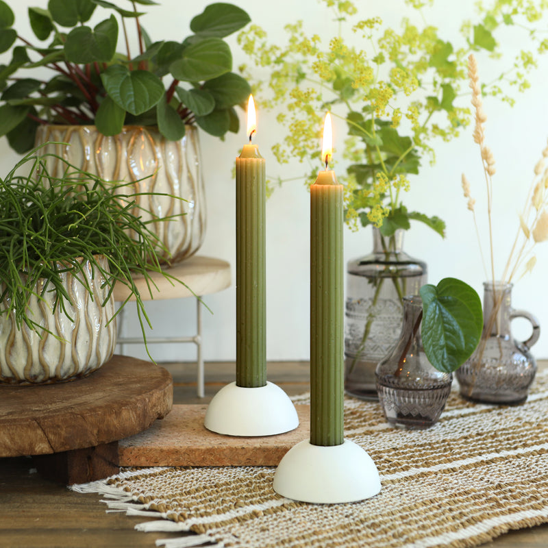Pencil Candle Set of 4 Pcs - Ribbed Design
