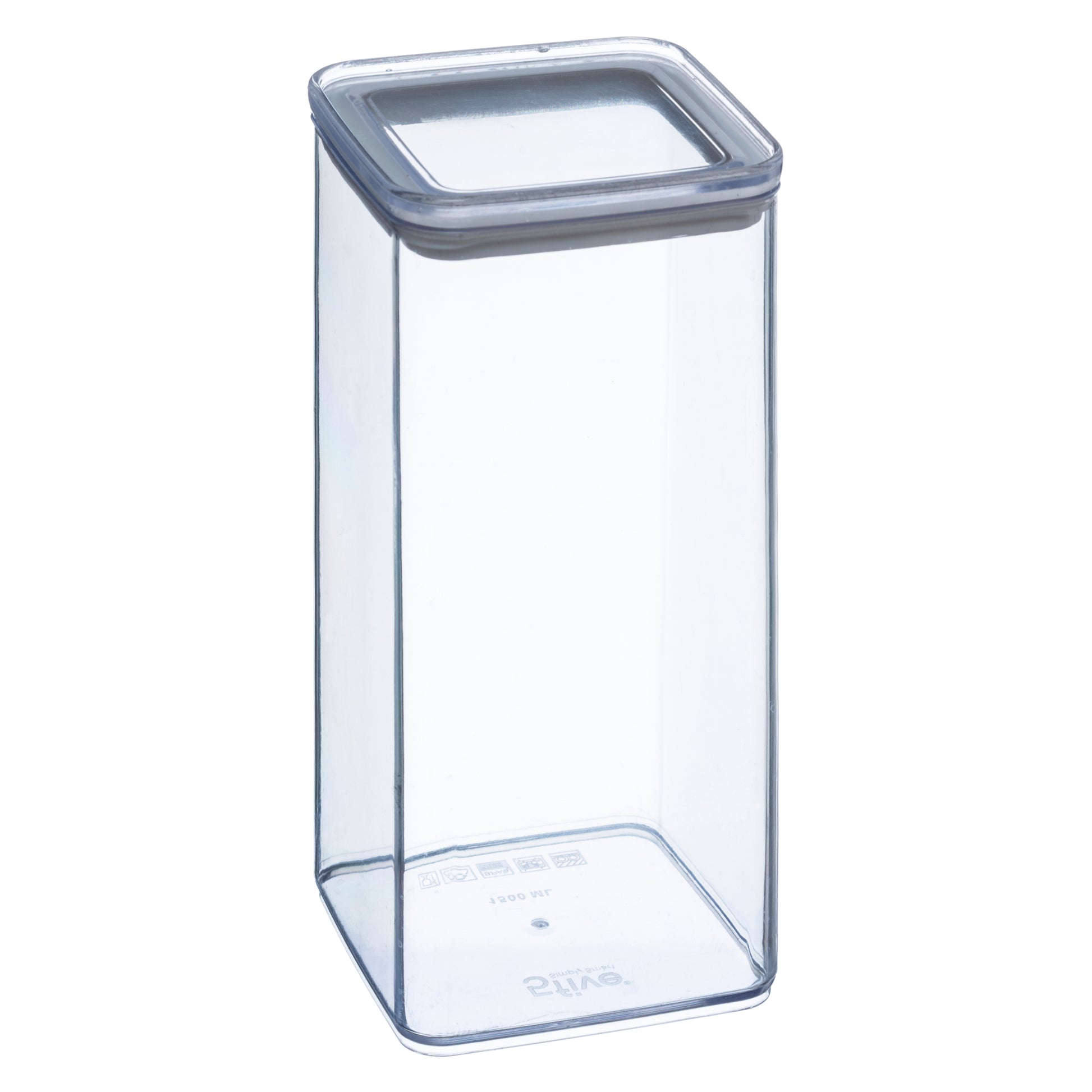 Box Square Plastic Storage Container, Stackable, 500ml