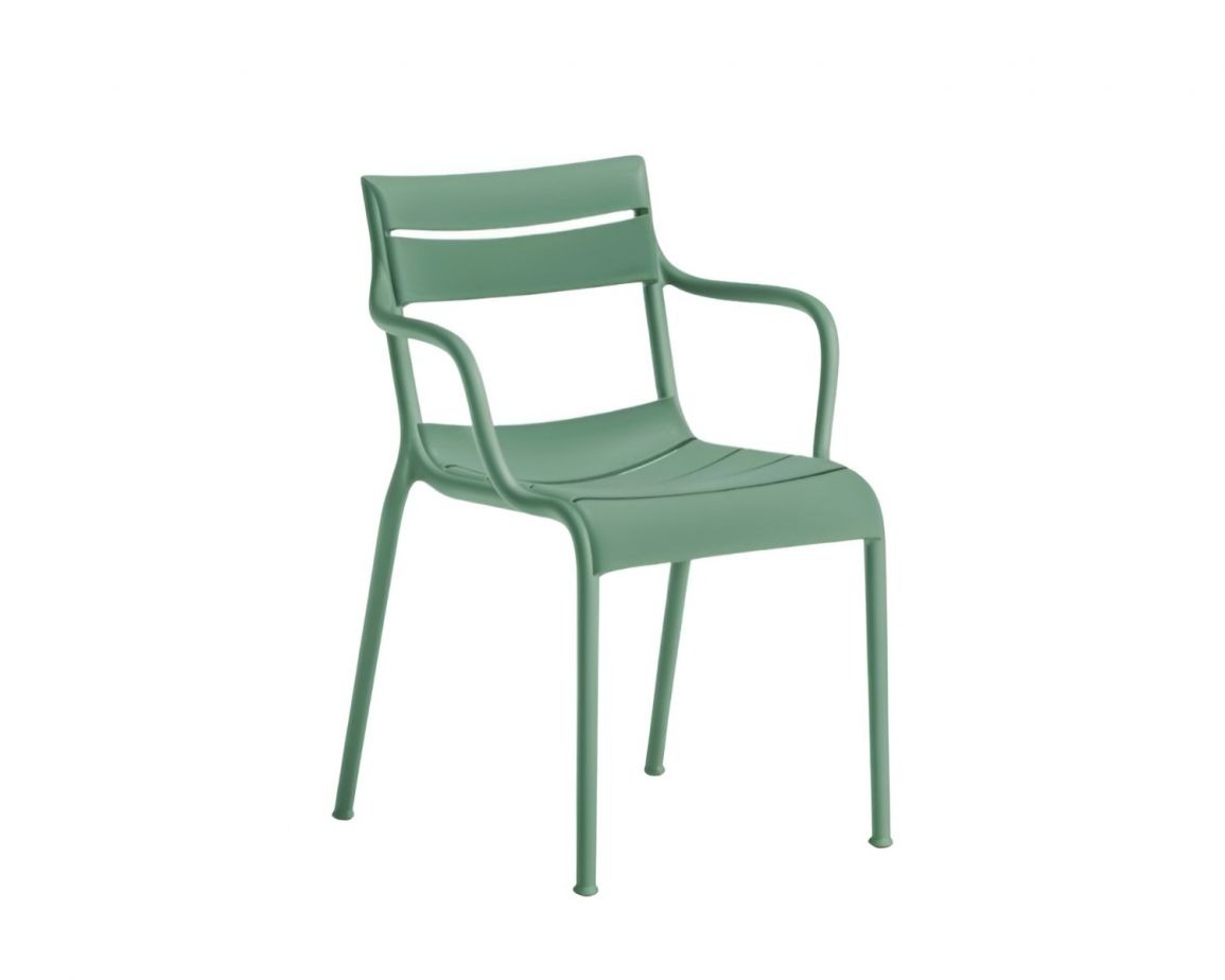 Freya Green Chair Outdoor Monoblock Armchair Recycled Polypropylene
