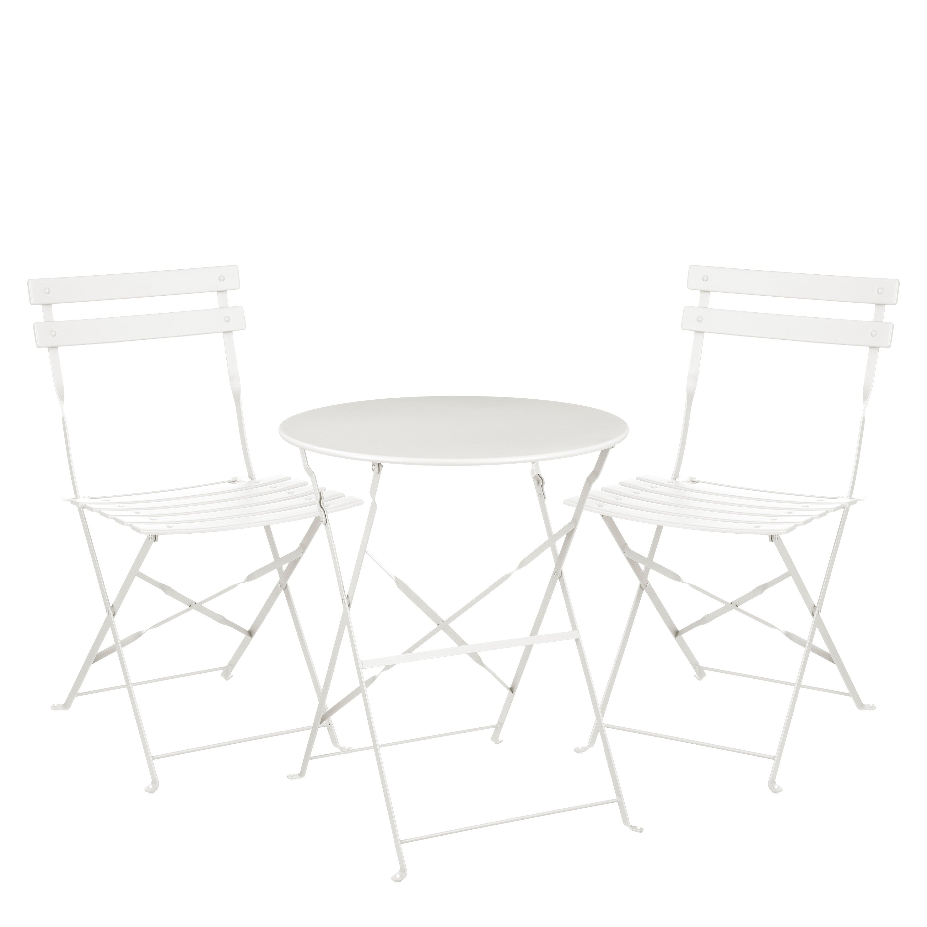 Laurence Outdoor Bistro Set, Steel Frame, Two Colors