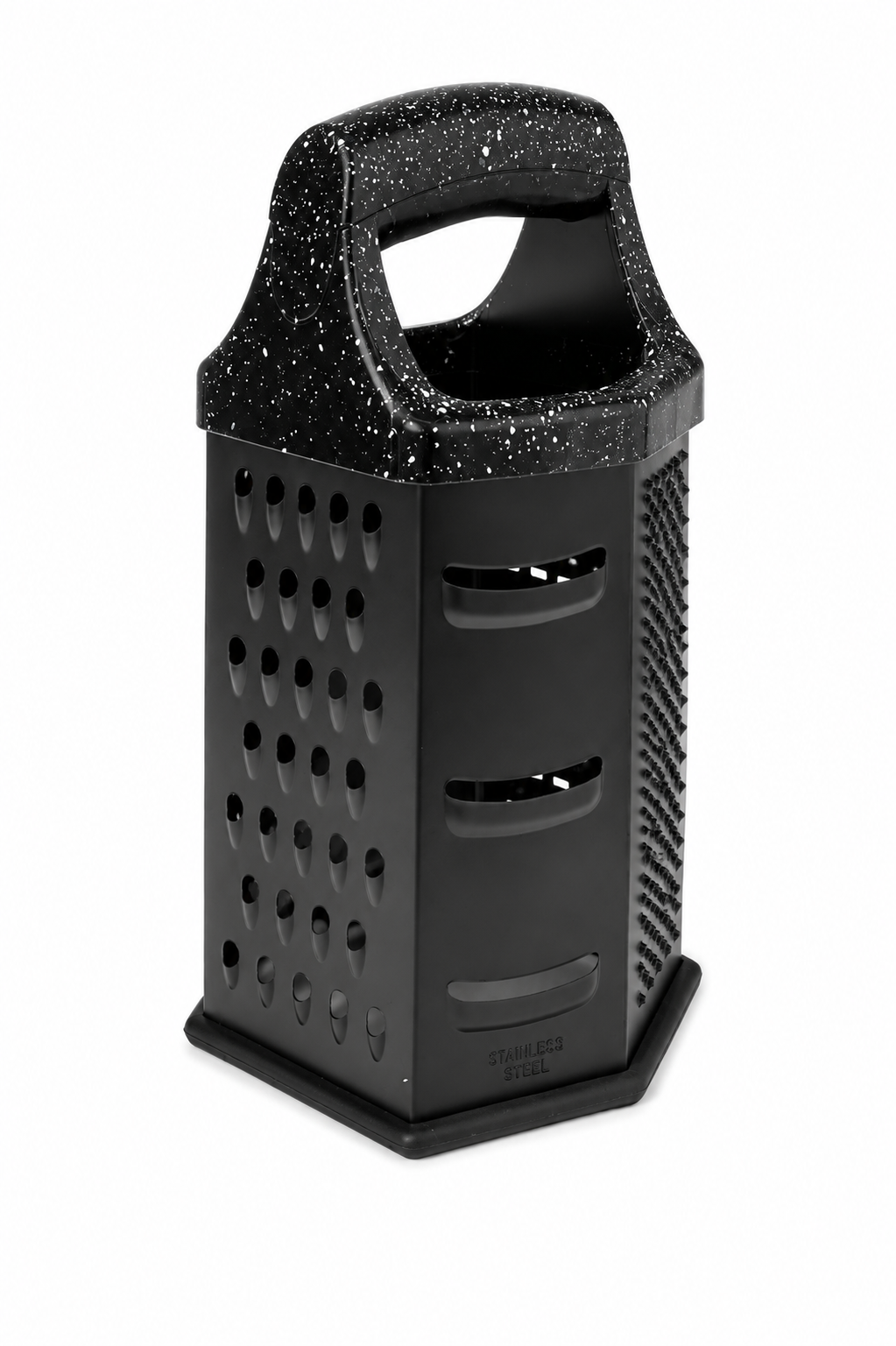 Metal Box Grater with Plastic Handle