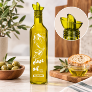Olive Green Decorated Oil Bottle – 500 ml