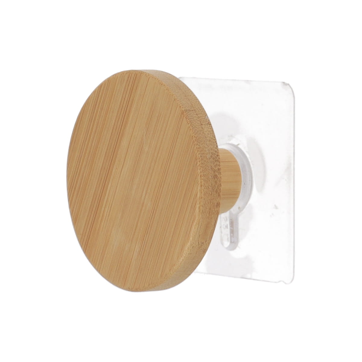 Bamboo Hook Rack No-Drill Wall Mount, Modern Colors, 2kg Capacity