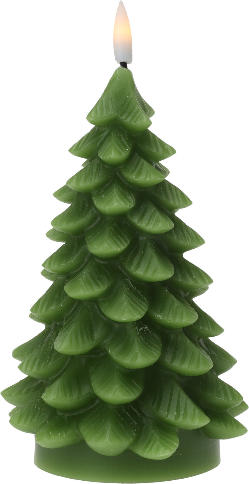 LED Candle Tree — Warm White LED Wick, Battery Timer, 11x11x17 cm