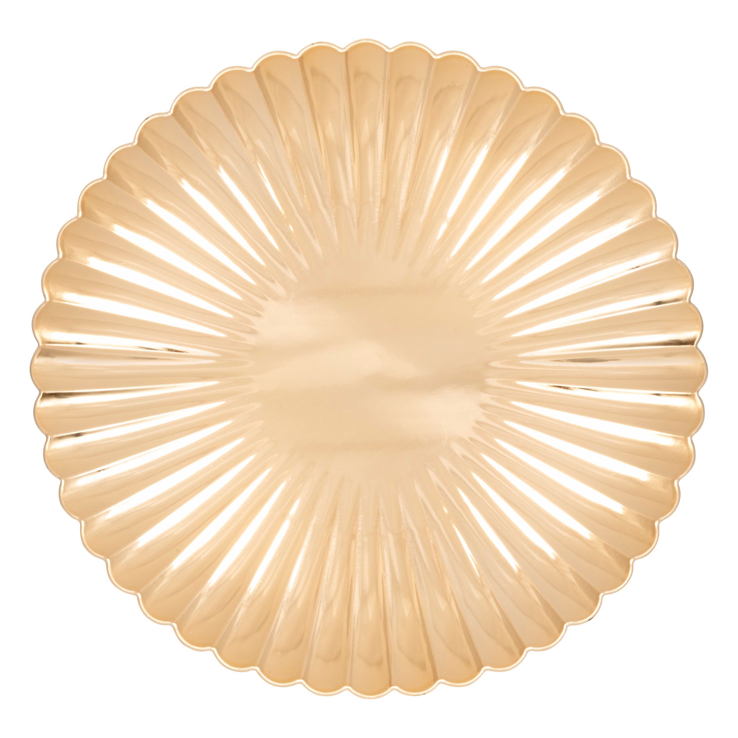 Flat Presentation 33 cm Shell Design Charger Plate - Gold, Silver
