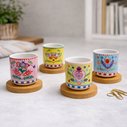 SET OF 4 COFFEE CUP WITH SAUCER