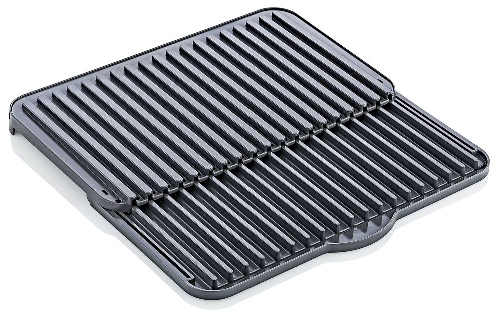 Double Dishwasher Rack Plastic Kitchen Drainer Grey White