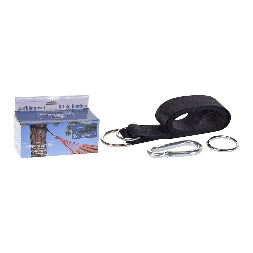 Hammock Fixation Set - Durable Polyester Ropes with Hooks