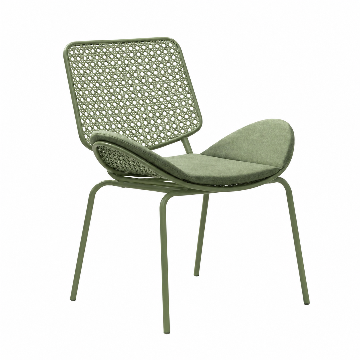 Modern Outdoor Chair – Steel Frame | 62 × 55 × 76 cm