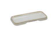 Rectangular Porcelain Board Beige Serveware for Appetizers and Sushi