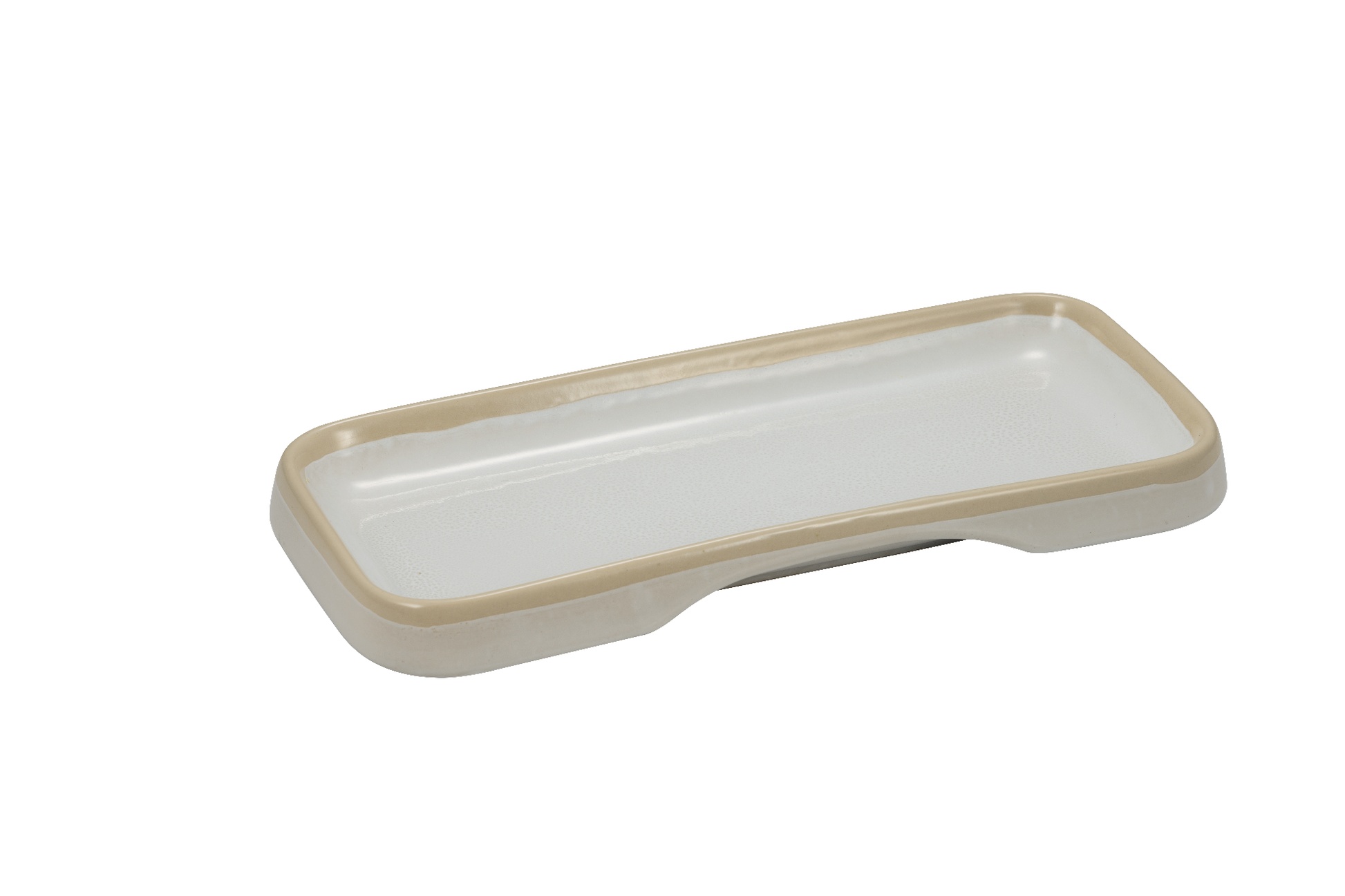 Rectangular Porcelain Board Beige Serveware for Appetizers and Sushi