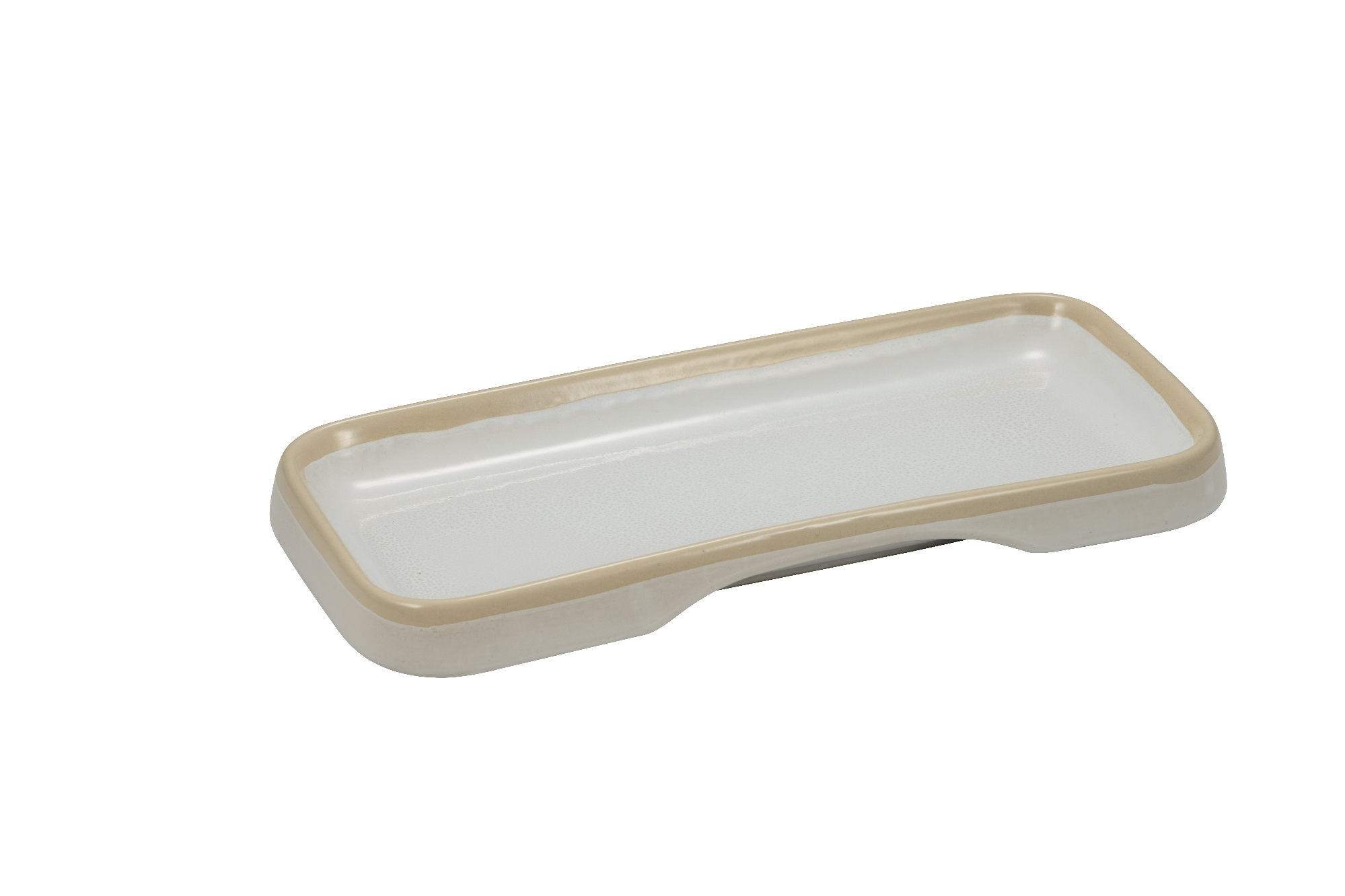 Rectangular Porcelain Board Beige Serveware for Appetizers and Sushi