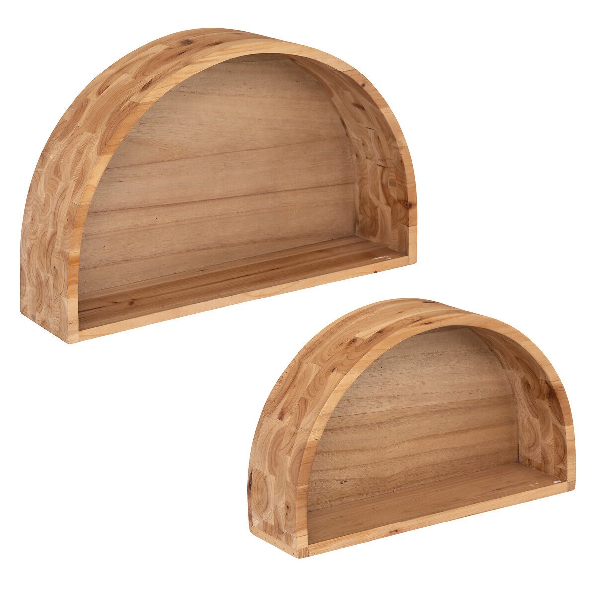 WOOD WALL SHELF X2 MAUDE
