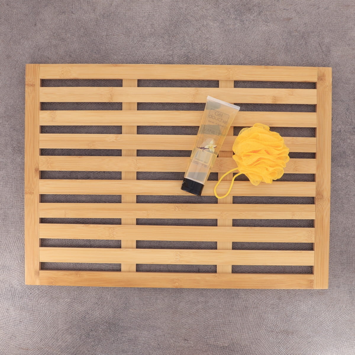 Anti Slip Bamboo Mat Natural Slatted Non-Slip Floor Rug 62x45cm