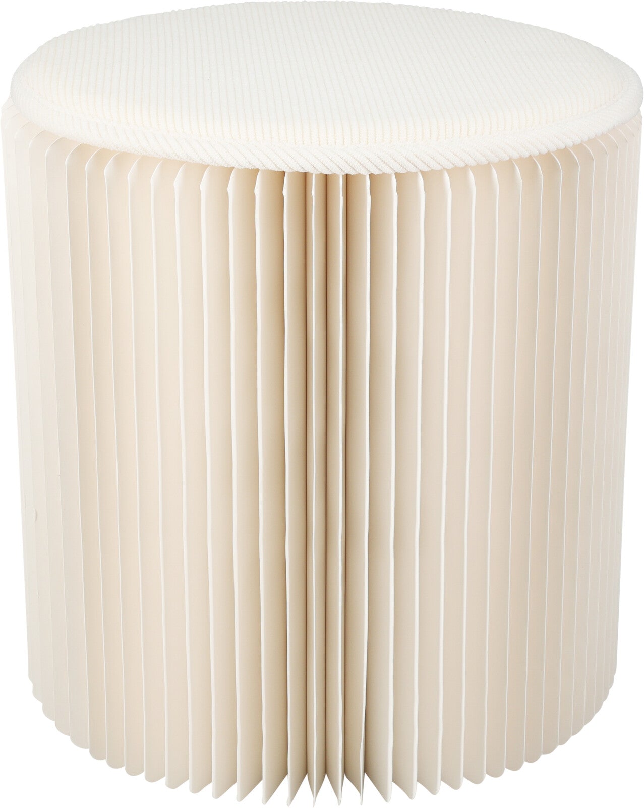 Paper Stool with Chairpad - Accordion Stool, D28 x H30 & D30 x H42 cm