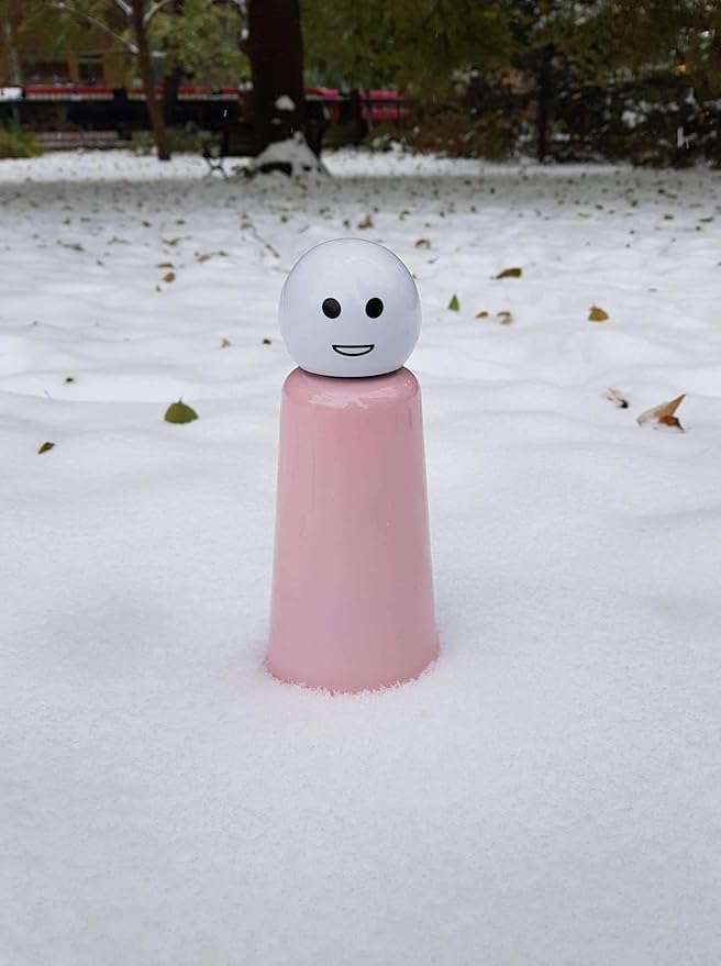 Skittle Bottle Original 500ml Stainless Steel Kids Water Bottle Pink Smile