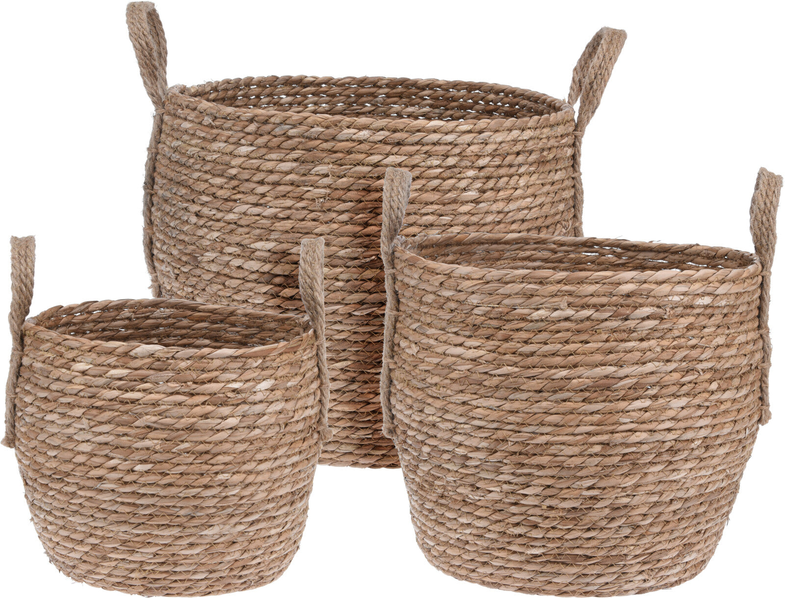 Round Wicker Basket for Multi-purpose Storage