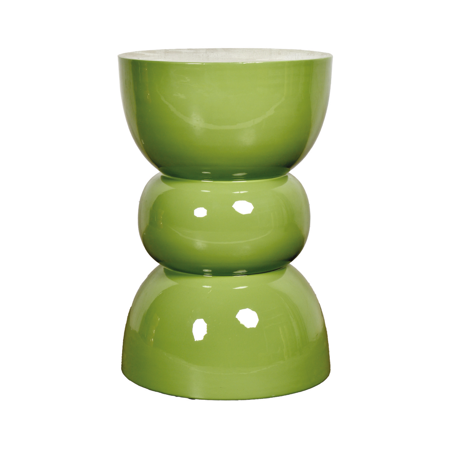 Metal Side Table Enameled Modern Accent for Living Room or Bedroom