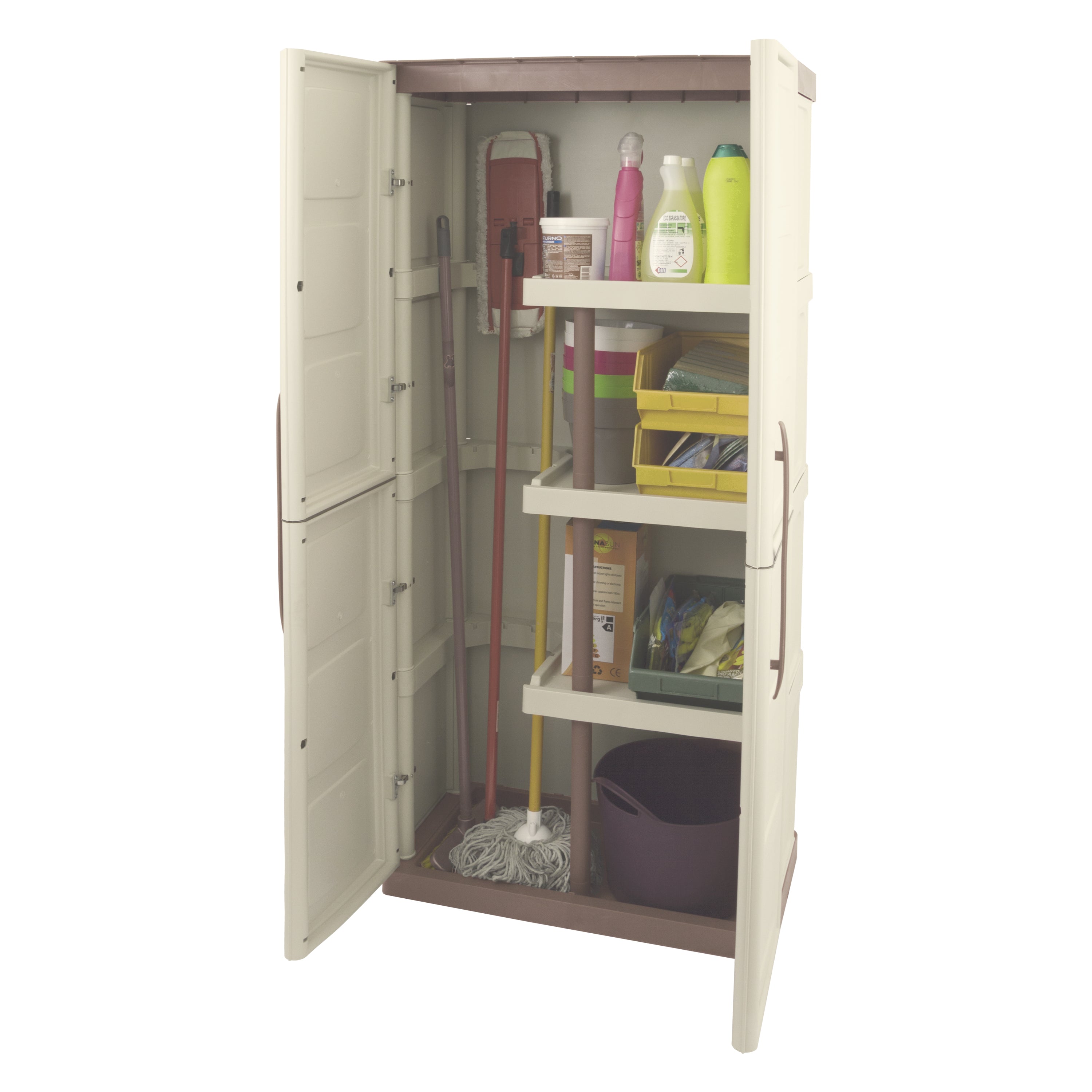 PLASTIC BROOMS HOLDER CABINET