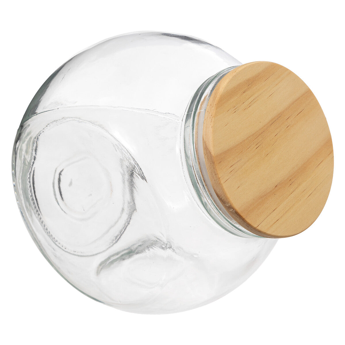 Candy Glass Jar with Wood Lid