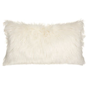 Rectangular Cushion 'Oslo' with Imitation Fur and Velvet