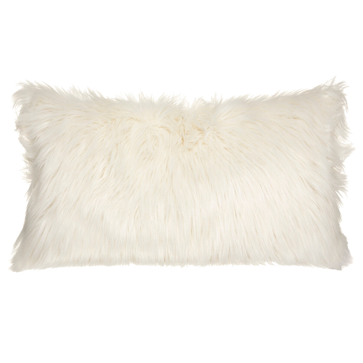 Rectangular Cushion 'Oslo' with Imitation Fur and Velvet