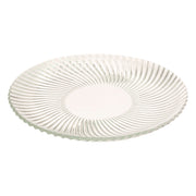 Odyssey flat dessert diam 20.5 cm Clear Glass Ribbed Dessert Plate