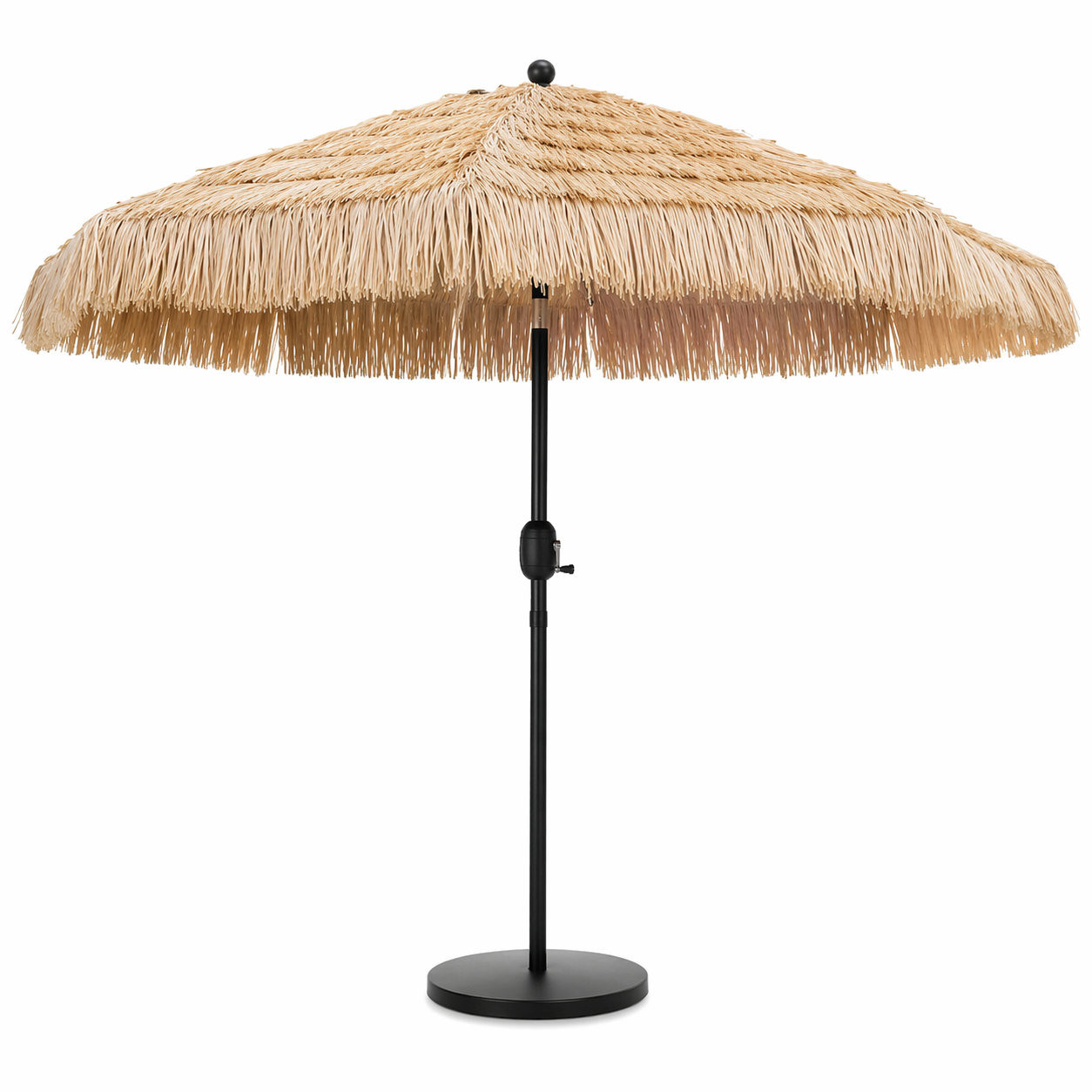 Tropical Thatched Patio Umbrella 300 x 266 cm Natural Straw Canopy