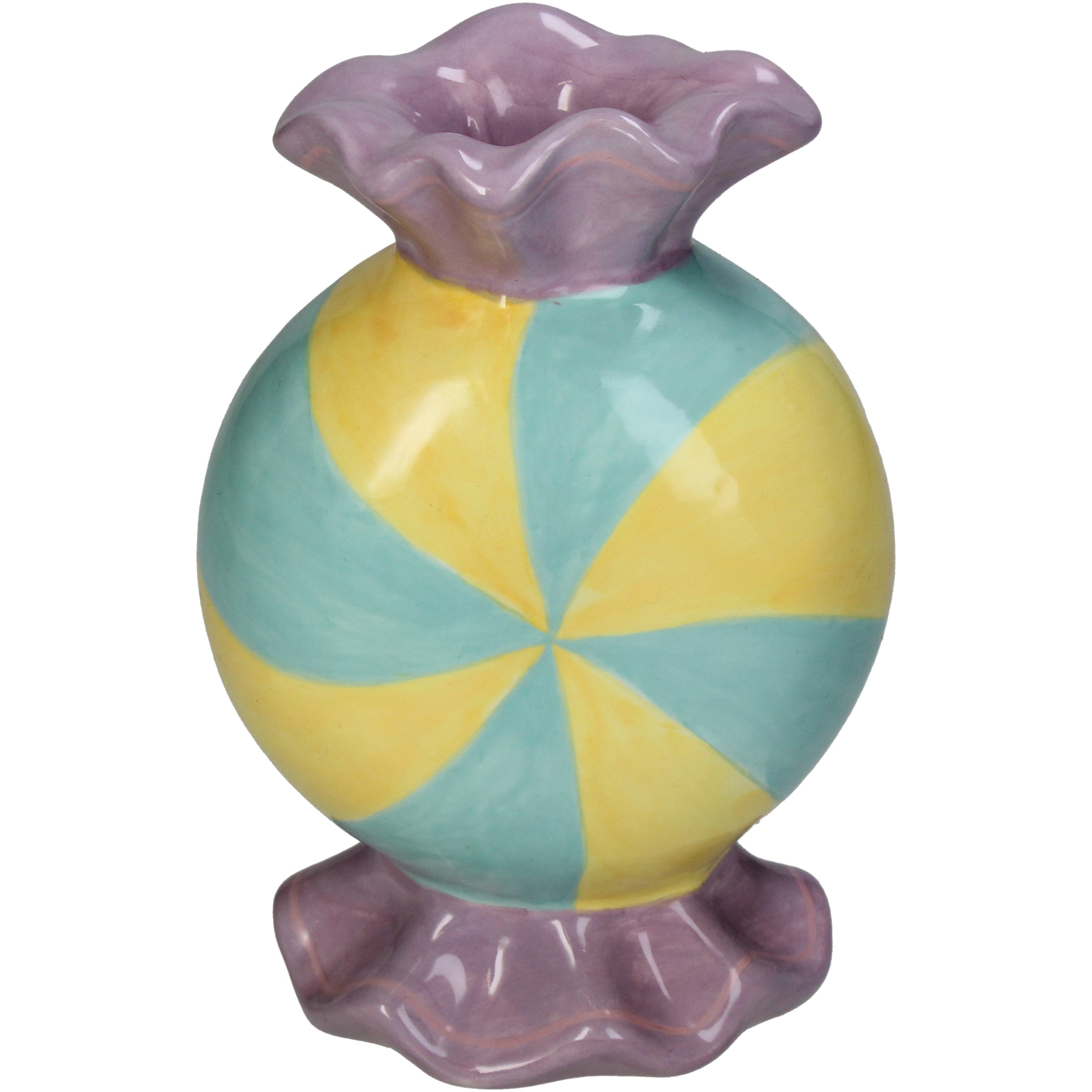 Candy-Shaped Candle Holder - Fine Earthenware, Multi-color