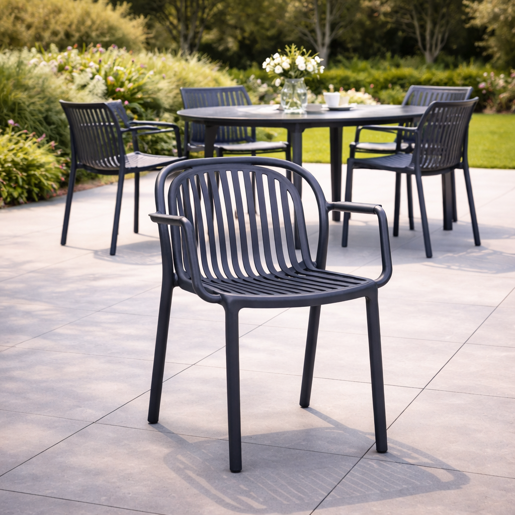 Terrace Armchair Modern Stackable Outdoor Polypropylene Chair