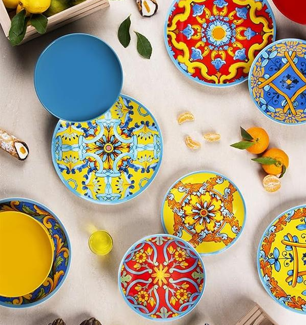 Trinacria 18 PCS Dinner Set with Southern Italian Design