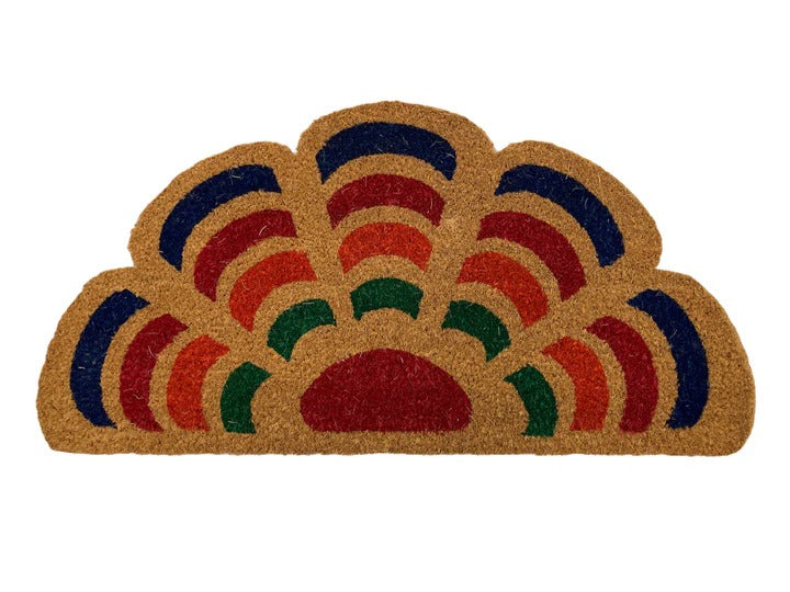 Coco Half Flower Doormat with PVC Backing