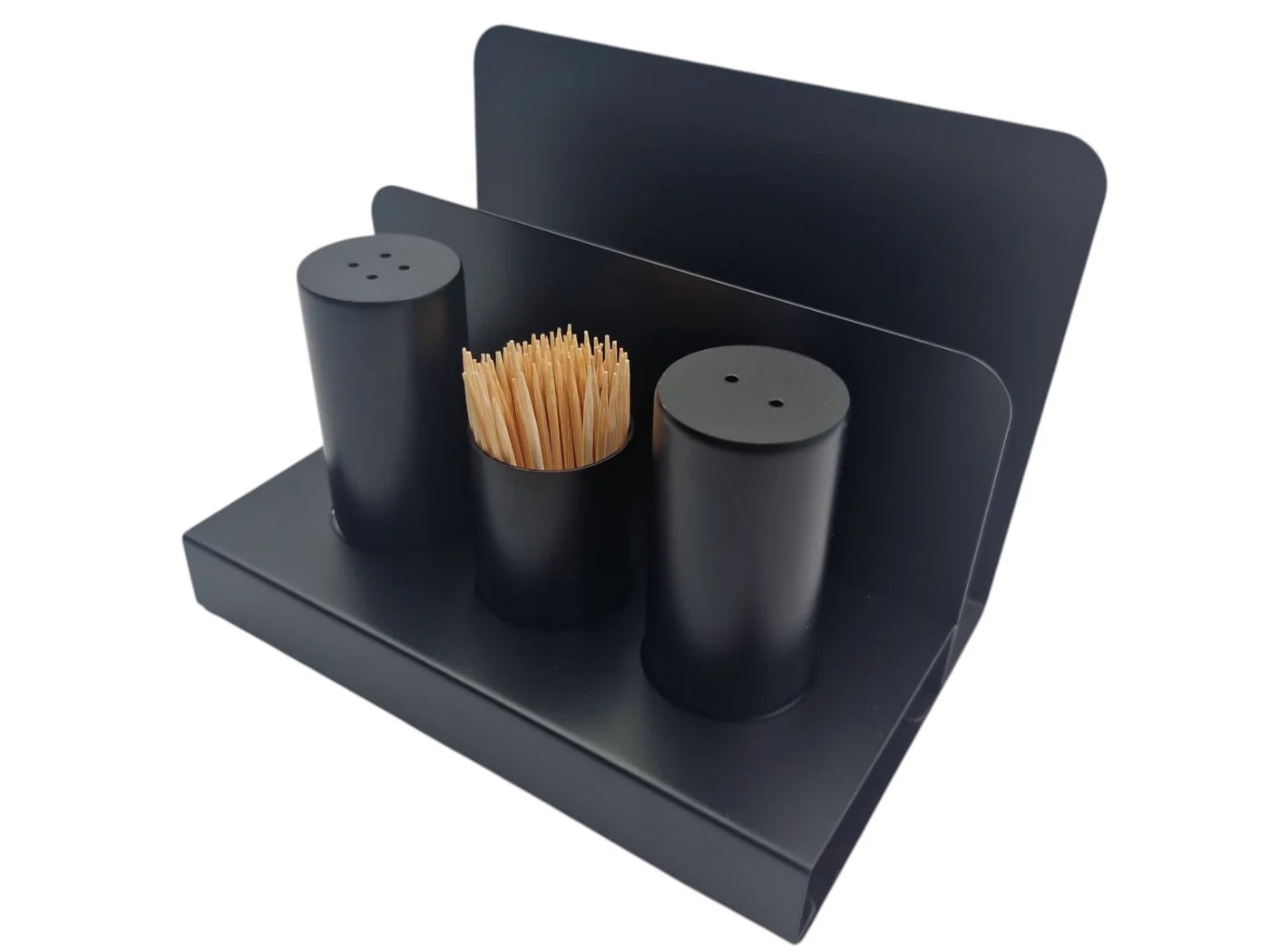 Salt, Pepper & Toothpick Set with Tissue Stand