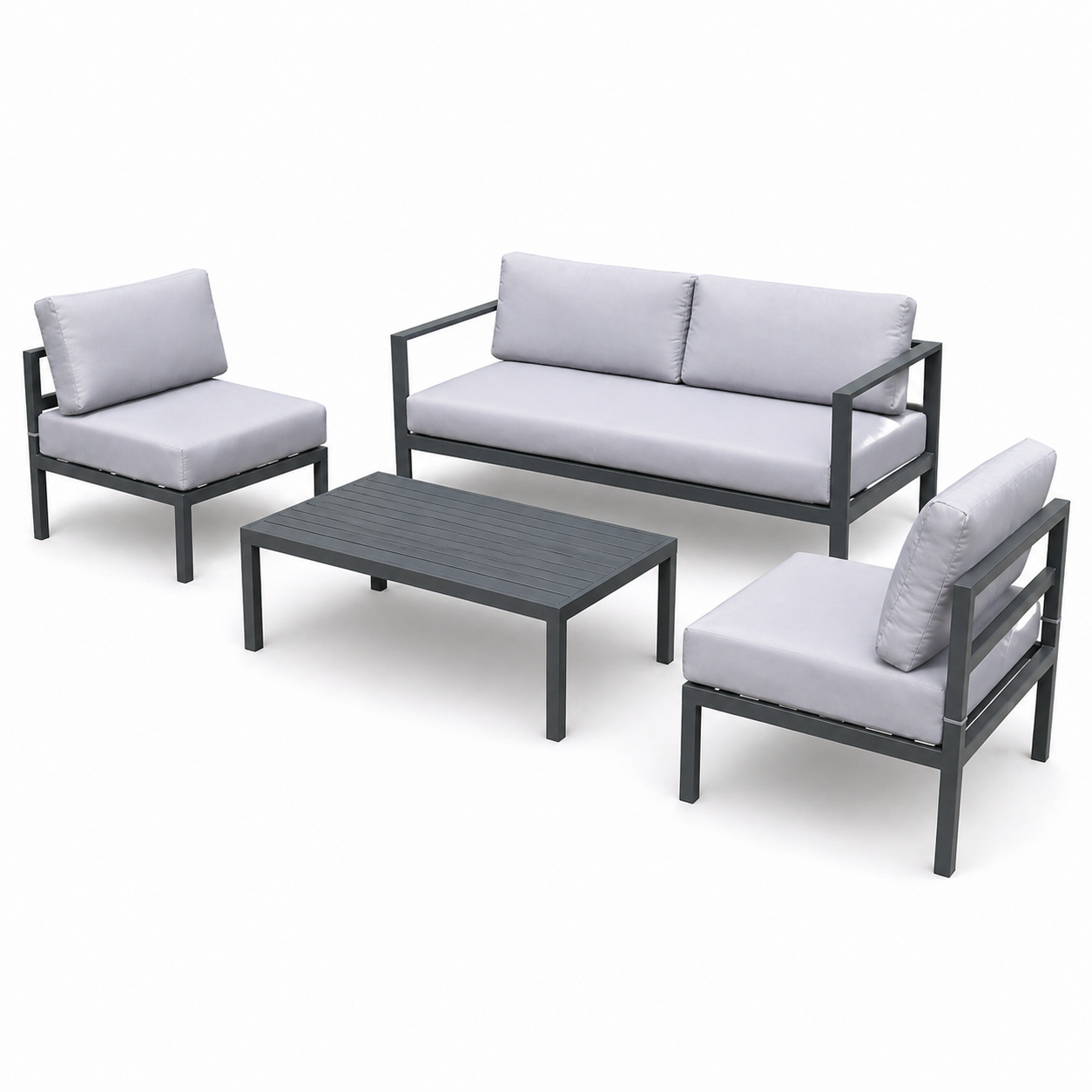 Contemporary Steel Lounge Set
