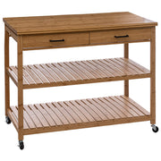 2-Drawer/2-Tier Island Trolley, Bamboo