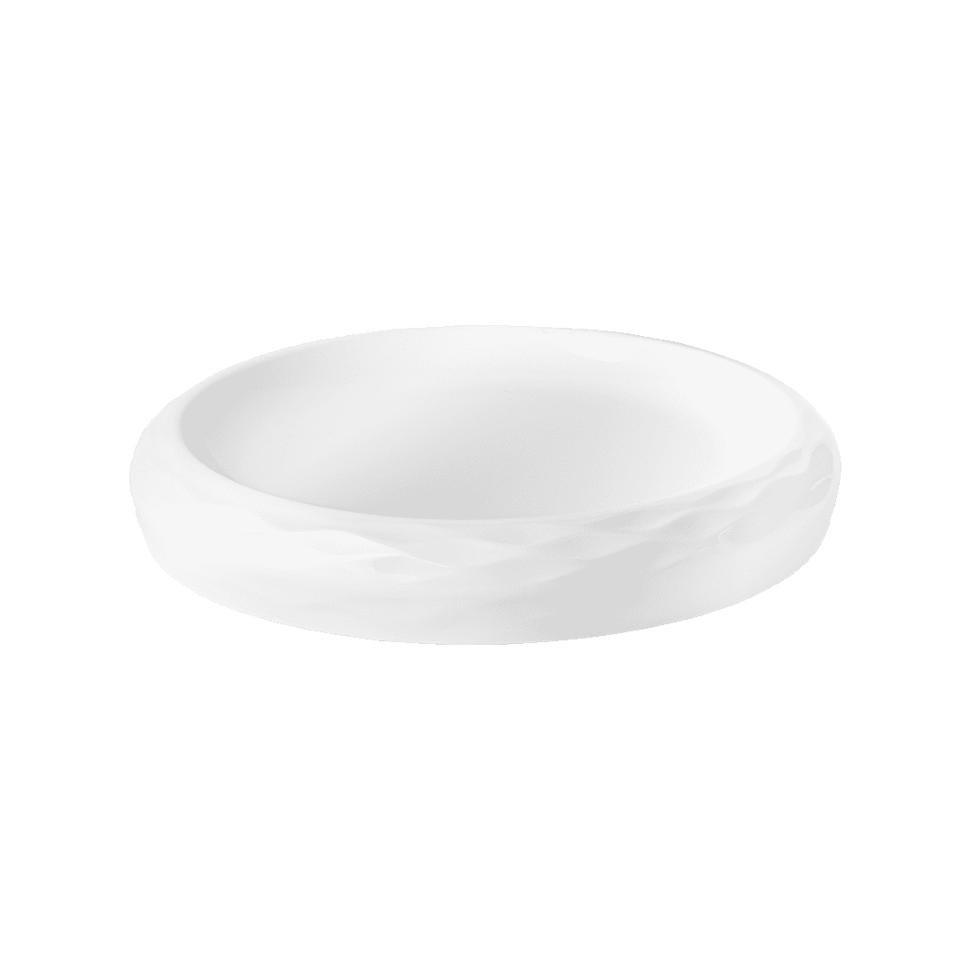 Gourmet Plate Low Satellite - White Melamine Serving Plate