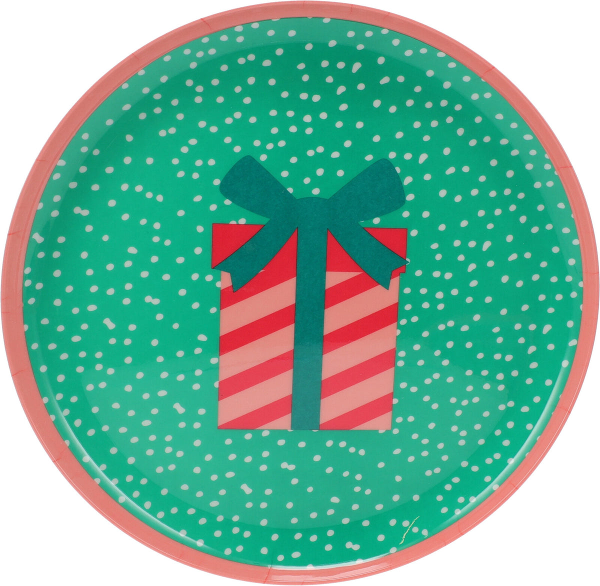 Christmas Plate Melamine - PDAP-Coated Flat Festive Plate, 21 & 25 cm