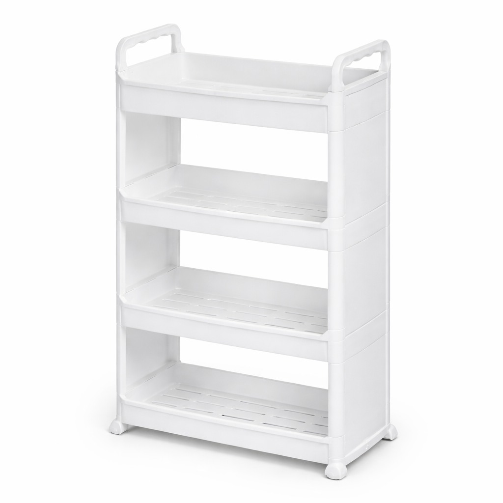 Multi-Use Rolling Storage Trolley Slim Multi-Tier 53x18x93.5 cm