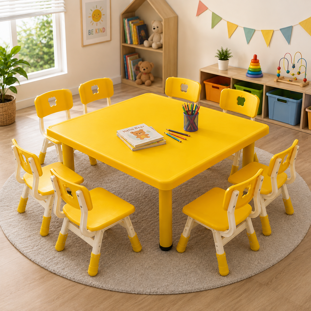 Olivia Square Adjustable Kids Table