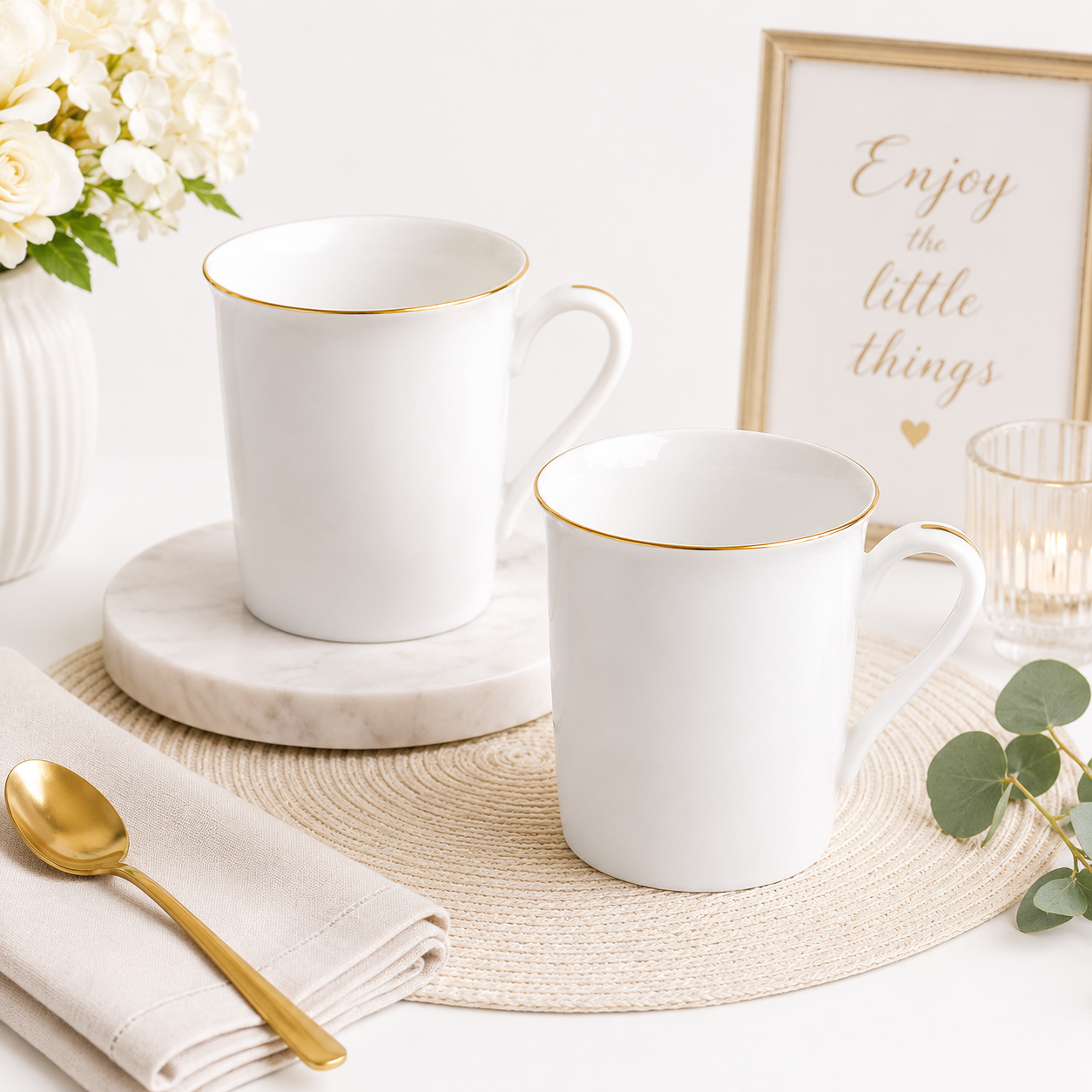 SET*2 MUG – WITH GOLD RIM