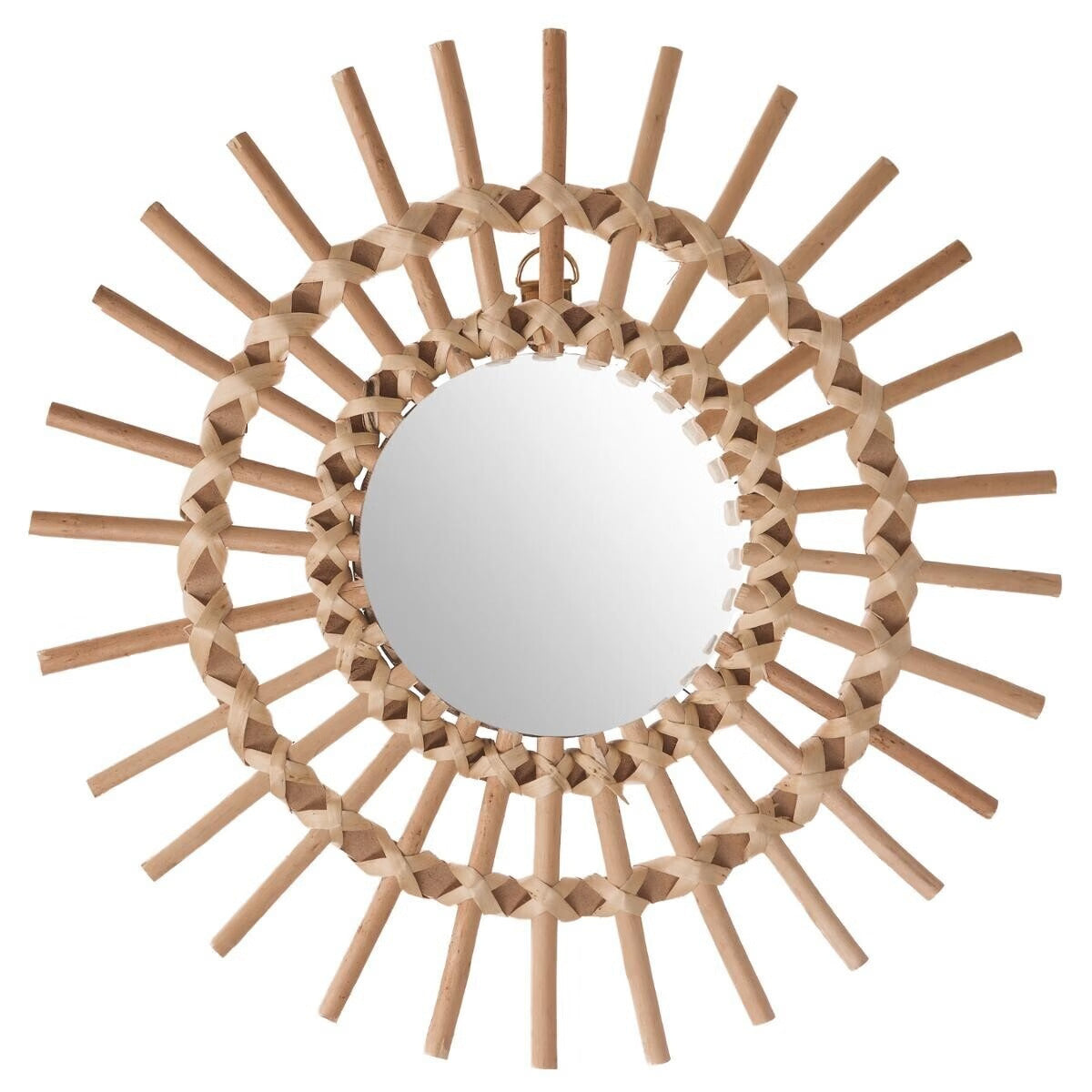 SUN CANE WALL MIRROR JANE – Panda Boutique
