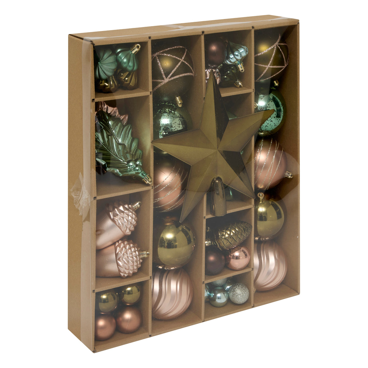 Tree Decoration Kit, 60 Pieces, Secrets Of The Woods, Metallic Baubles