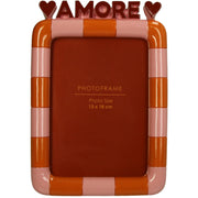 Photo Frame Amore Polyresin 13x18 cm Pastel Pink Burgundy Terra