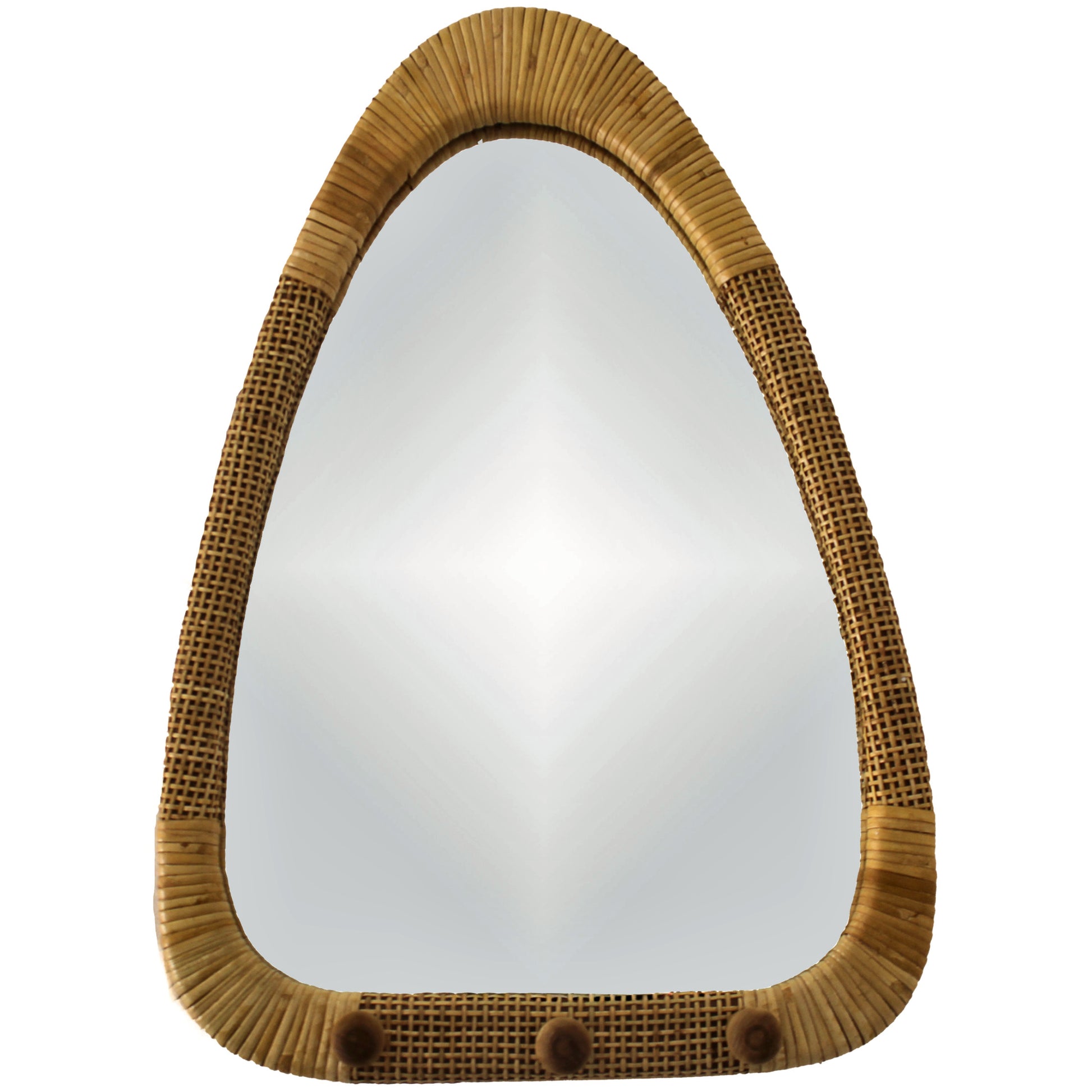 Mirror Rattan Natural Beige Wall Mirror 40x60cm Decorative Accent