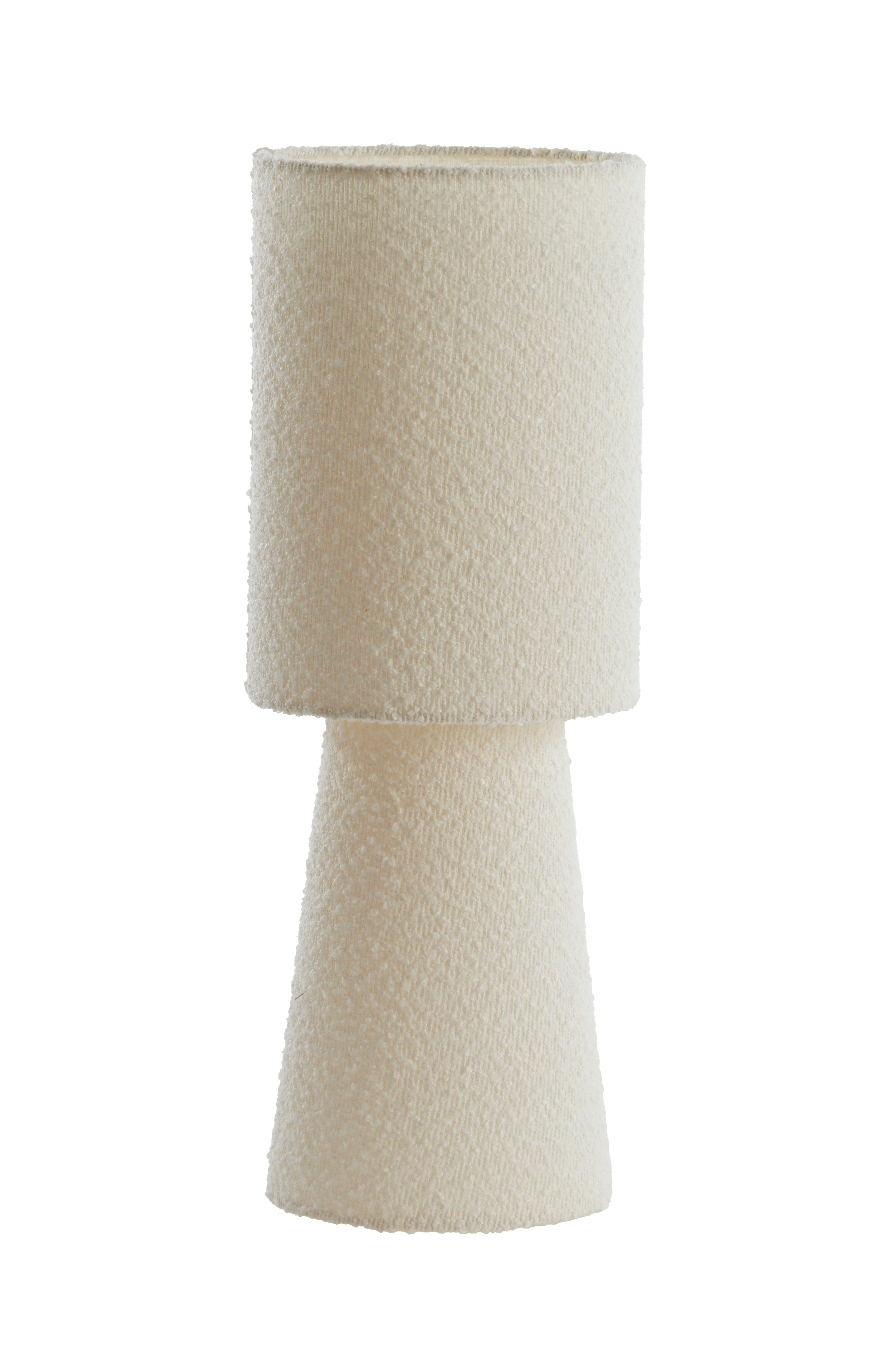 Fabric Table Lamp Japandi Style, Cream, 58 cm, Dimmable, E27 Socket