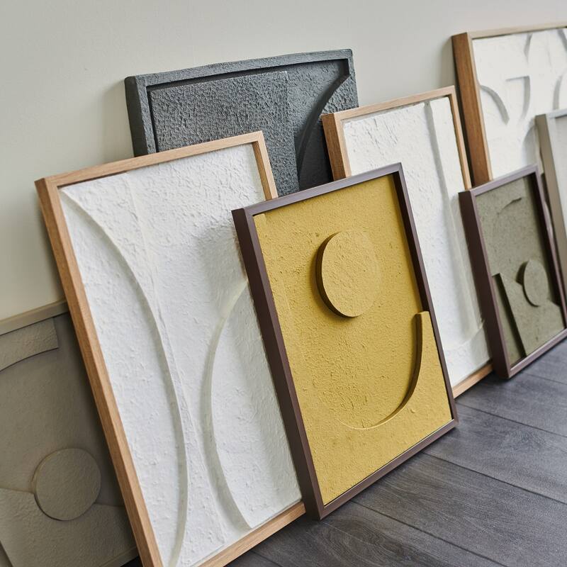 Natural 3D Wall Plaque with Wood Frame