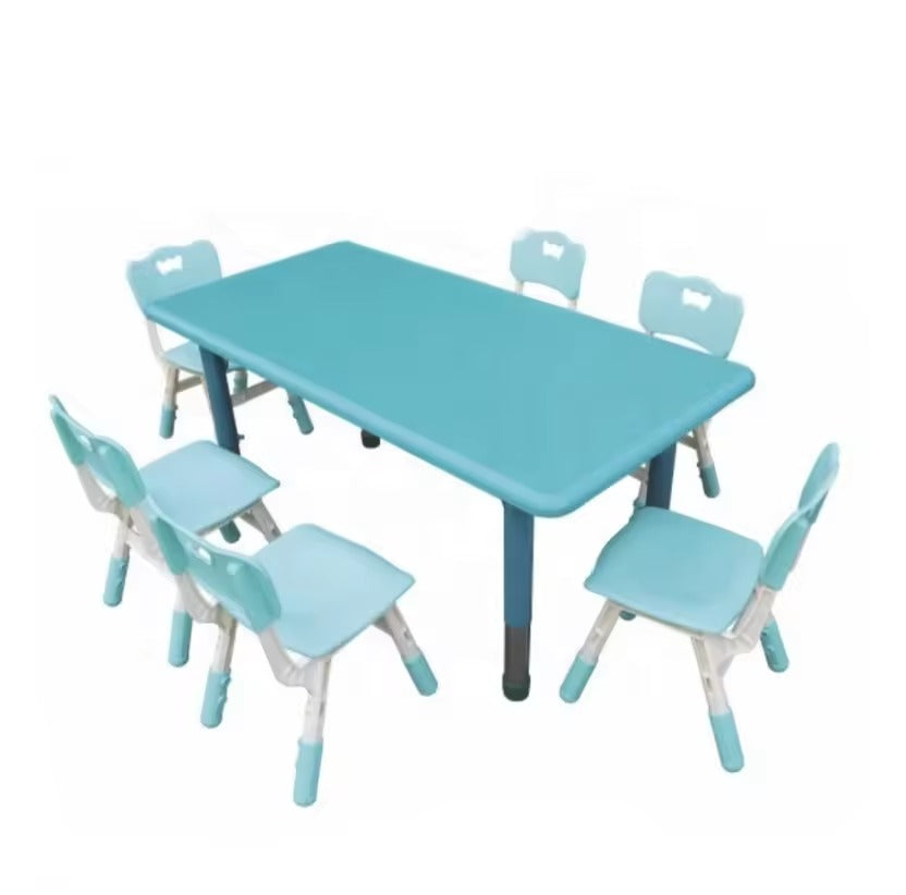 Olivia Rectangular Kids Table with Adjustable Height