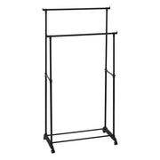 Garment Rack with Double Hanging Rails & Wheels