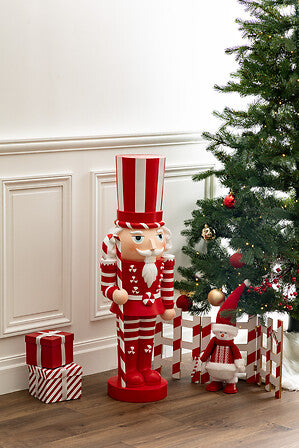 Nutcracker Candy Cane 91 cm Magnesia Decorative Figure Red & White