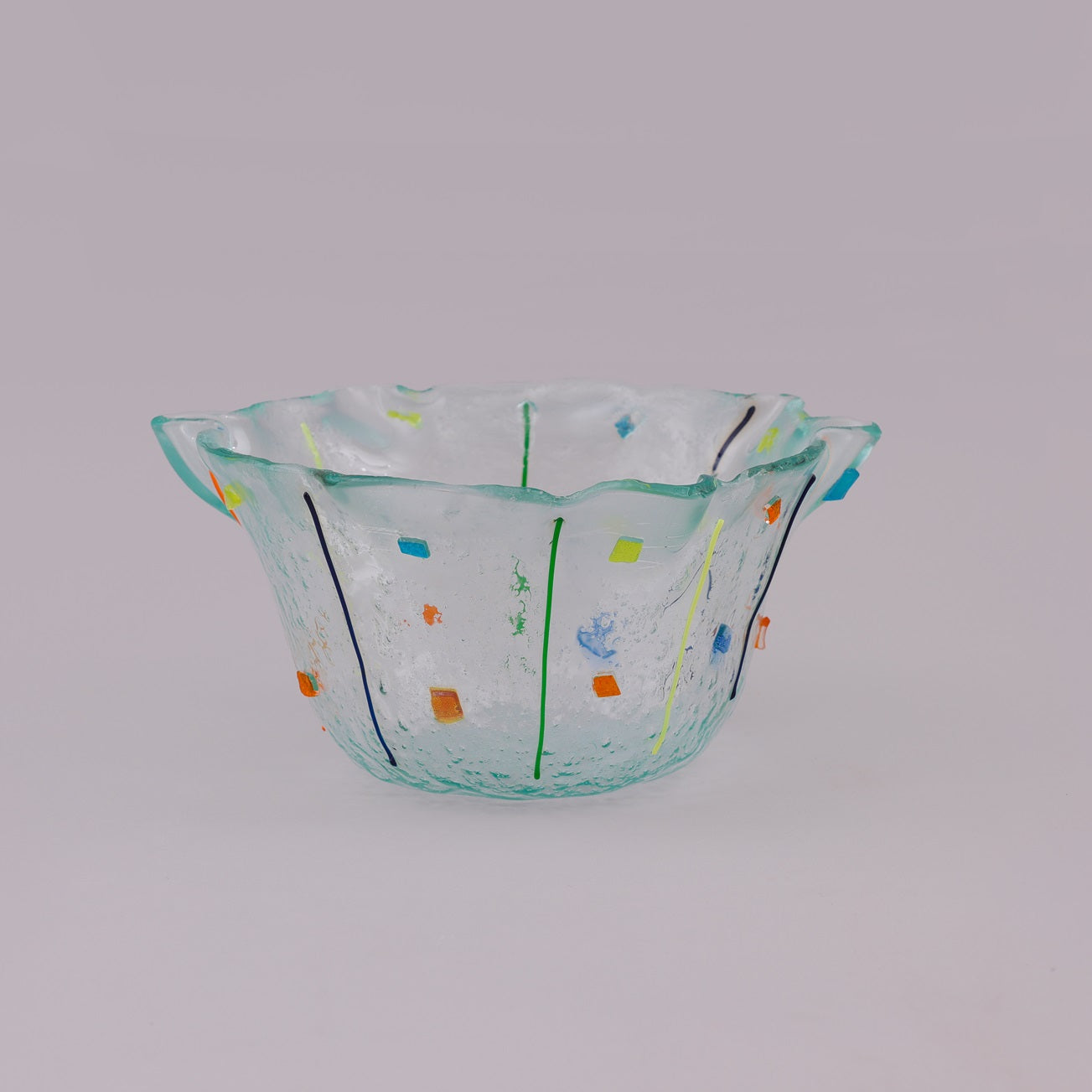 Handmade Mosaic Glass Serving Bowl